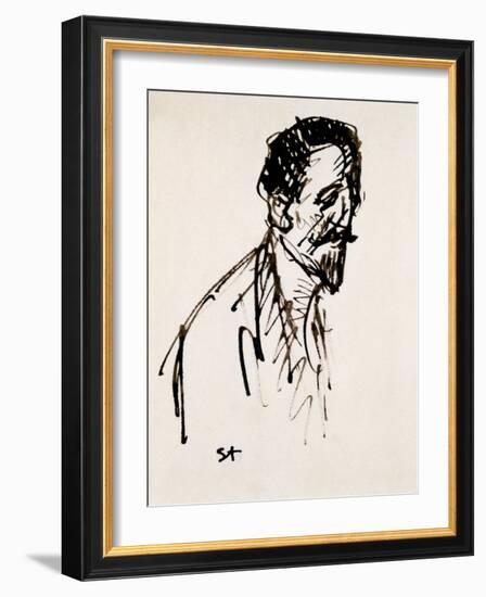 Portrait of Jehan Rictus, 20th Century-Theophile Alexandre Steinlen-Framed Giclee Print