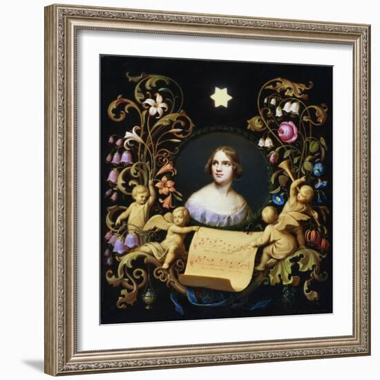 Portrait of Jenny Lind-Karl Schmidt-Carlson-Framed Giclee Print