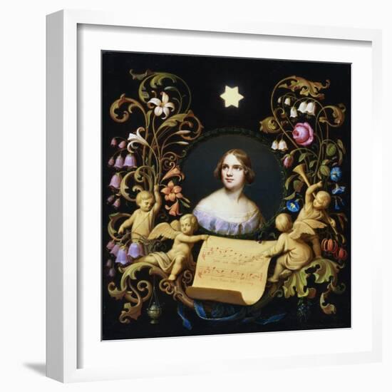 Portrait of Jenny Lind-Karl Schmidt-Carlson-Framed Giclee Print