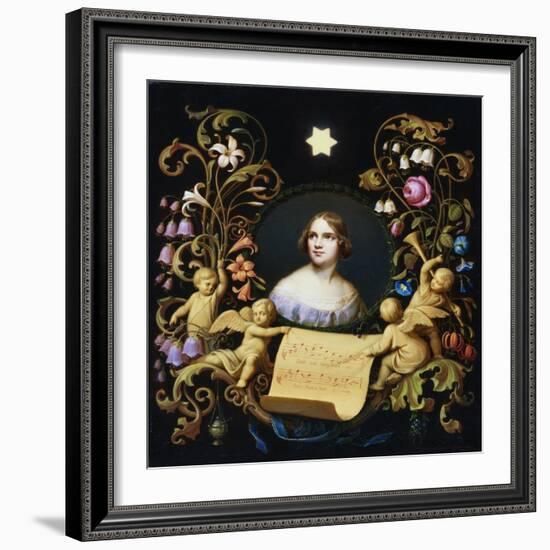 Portrait of Jenny Lind-Karl Schmidt-Carlson-Framed Giclee Print