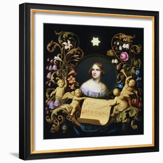 Portrait of Jenny Lind-Karl Schmidt-Carlson-Framed Giclee Print
