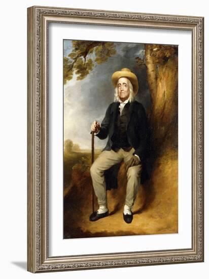 Portrait of Jeremy Bentham (1742-1832), in a blue jacket, black waistcoat and white shirt-George Frederic Watts-Framed Giclee Print