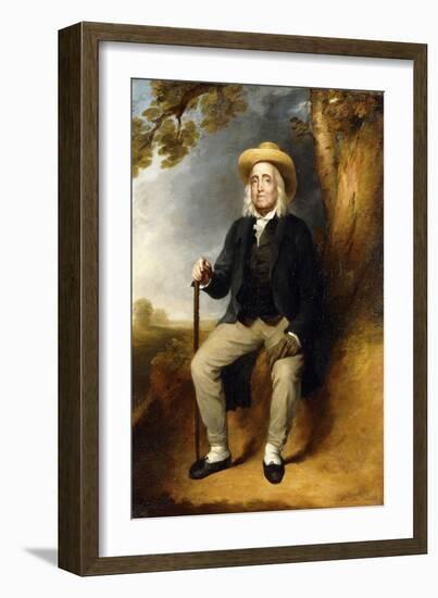 Portrait of Jeremy Bentham (1742-1832), in a blue jacket, black waistcoat and white shirt-George Frederic Watts-Framed Giclee Print