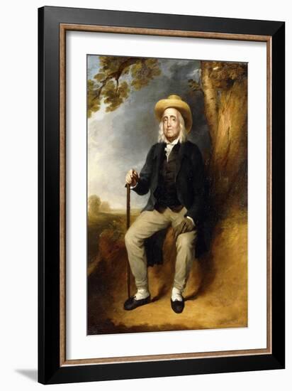 Portrait of Jeremy Bentham (1742-1832), in a blue jacket, black waistcoat and white shirt-George Frederic Watts-Framed Giclee Print