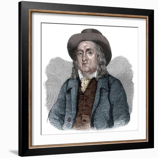 Portrait of Jeremy Bentham (1748-1832), English philosopher, economist, and theoretical jurist-French School-Framed Giclee Print