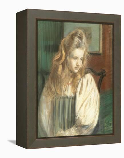 Portrait of Jessie Margery Dunthorne-Paul Cesar Helleu-Framed Premier Image Canvas