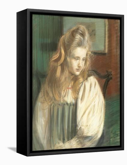 Portrait of Jessie Margery Dunthorne-Paul Cesar Helleu-Framed Premier Image Canvas