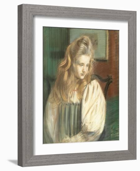 Portrait of Jessie Margery Dunthorne-Paul Cesar Helleu-Framed Giclee Print