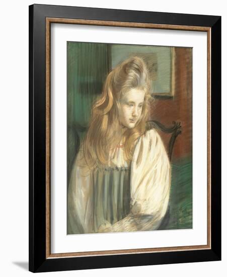 Portrait of Jessie Margery Dunthorne-Paul Cesar Helleu-Framed Giclee Print