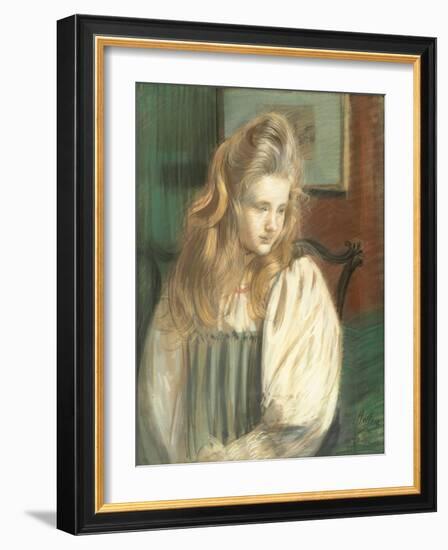 Portrait of Jessie Margery Dunthorne-Paul Cesar Helleu-Framed Giclee Print