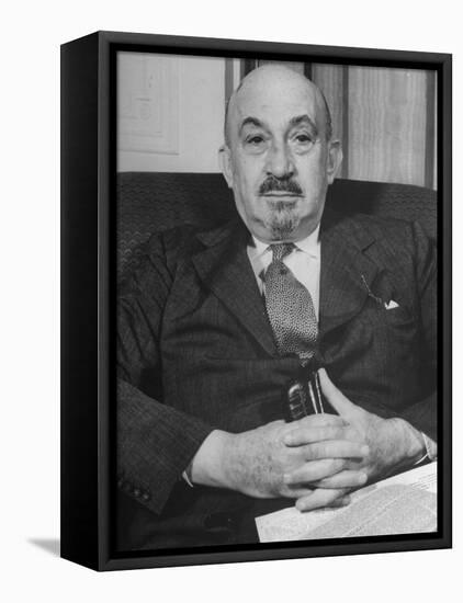 Portrait of Jewish Rabbi, Religious Leader, and Future President of Israel Dr. Chaim Weizmann-Bernard Hoffman-Framed Premier Image Canvas