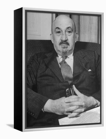 Portrait of Jewish Rabbi, Religious Leader, and Future President of Israel Dr. Chaim Weizmann-Bernard Hoffman-Framed Premier Image Canvas