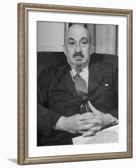 Portrait of Jewish Rabbi, Religious Leader, and Future President of Israel Dr. Chaim Weizmann-Bernard Hoffman-Framed Photographic Print