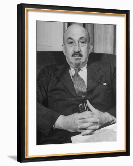 Portrait of Jewish Rabbi, Religious Leader, and Future President of Israel Dr. Chaim Weizmann-Bernard Hoffman-Framed Photographic Print