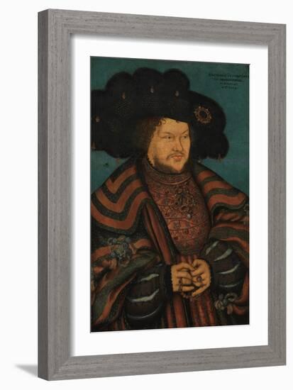 Portrait of Joachim I Nestor (1484-153), Elector of Brandenburg, 1529-Lucas Cranach the Elder-Framed Giclee Print