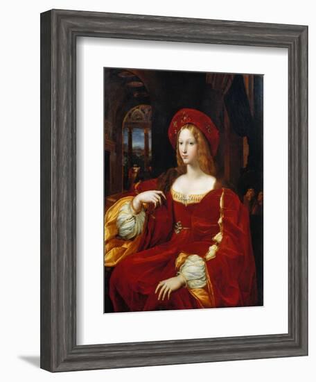 Portrait of Joan of Aragon-Raphael-Framed Giclee Print