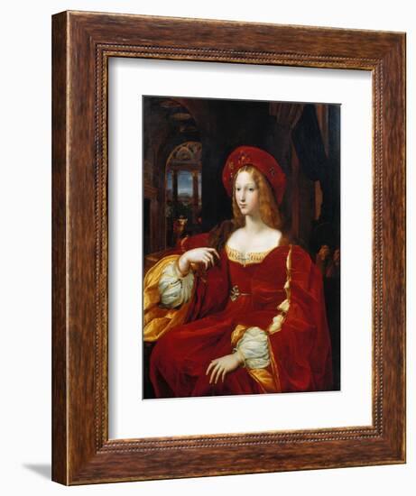 Portrait of Joan of Aragon-Raphael-Framed Giclee Print