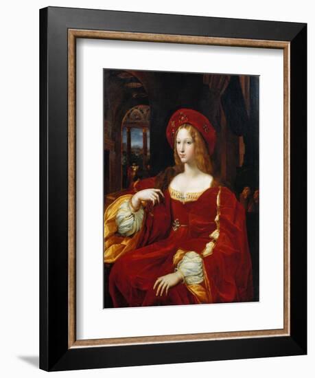 Portrait of Joan of Aragon-Raphael-Framed Giclee Print