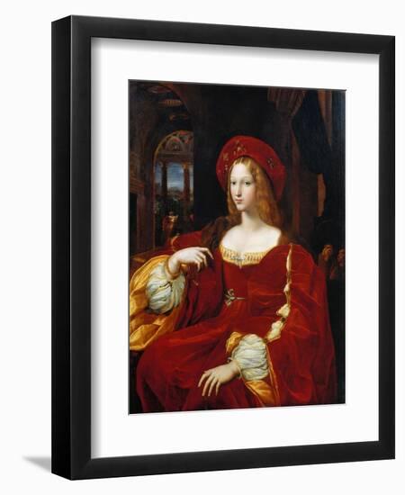 Portrait of Joan of Aragon-Raphael-Framed Giclee Print