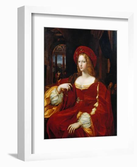 Portrait of Joan of Aragon-Raphael-Framed Giclee Print