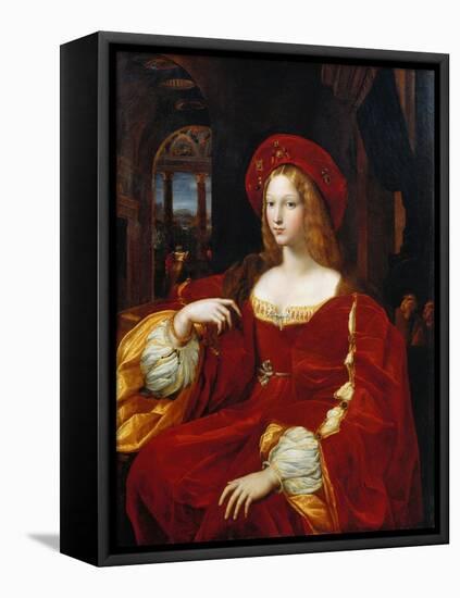 Portrait of Joan of Aragon-Raphael-Framed Premier Image Canvas
