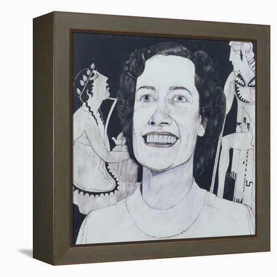 Portrait of Joan Sutherland, illustration for 'The Sunday Times', 1970s-Barry Fantoni-Framed Premier Image Canvas