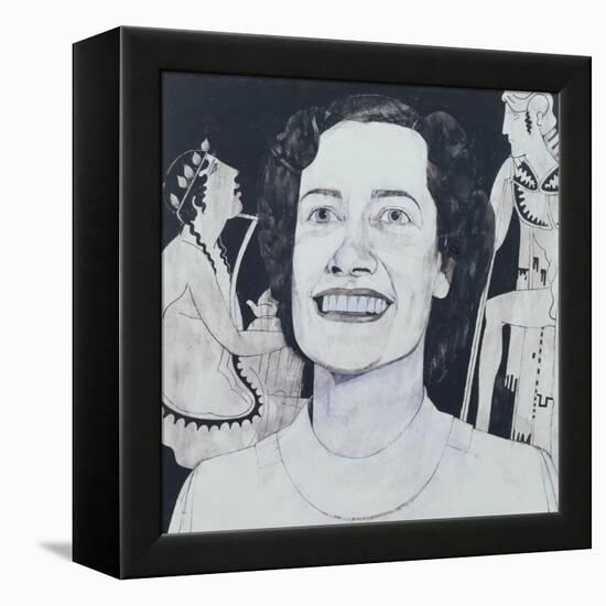 Portrait of Joan Sutherland, illustration for 'The Sunday Times', 1970s-Barry Fantoni-Framed Premier Image Canvas