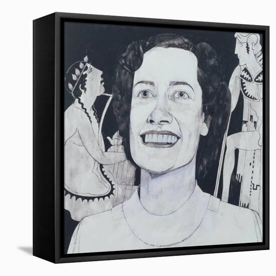 Portrait of Joan Sutherland, illustration for 'The Sunday Times', 1970s-Barry Fantoni-Framed Premier Image Canvas