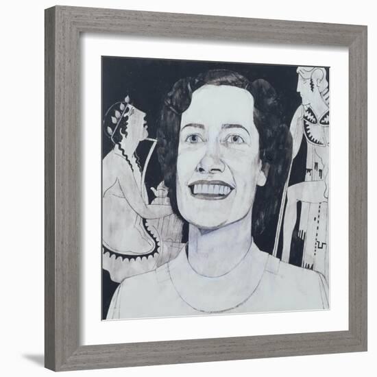 Portrait of Joan Sutherland, illustration for 'The Sunday Times', 1970s-Barry Fantoni-Framed Giclee Print