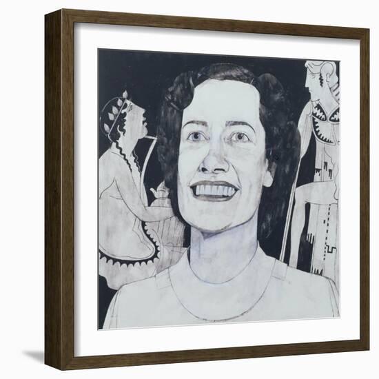 Portrait of Joan Sutherland, illustration for 'The Sunday Times', 1970s-Barry Fantoni-Framed Giclee Print