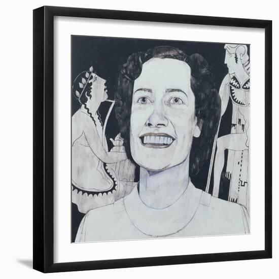 Portrait of Joan Sutherland, illustration for 'The Sunday Times', 1970s-Barry Fantoni-Framed Giclee Print