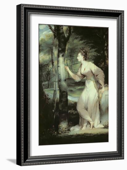 Portrait of Joanna Lloyd of Maryland, after a Painting by Sir Joshua Reynolds (1723-92)-English-Framed Giclee Print