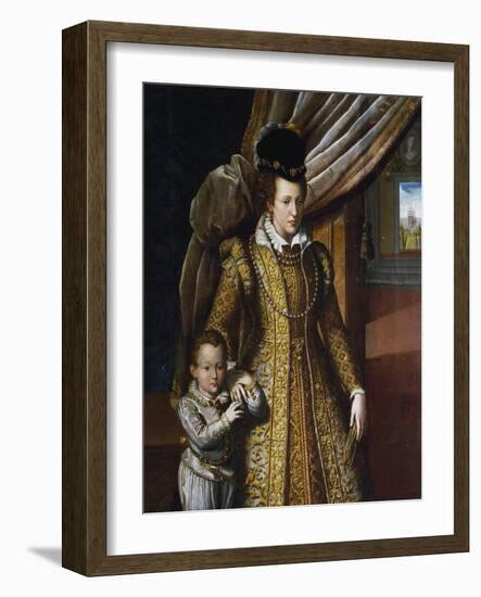 Portrait of Joanna of Austria, Grand Duchess of Tuscany-Giovanni Boldini-Framed Giclee Print