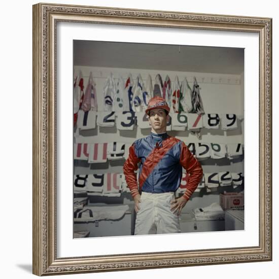 Portrait of Jockey Bill Willie Hartack Jr. 1955-Eliot Elisofon-Framed Photographic Print