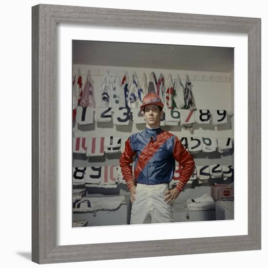 Portrait of Jockey Bill Willie Hartack Jr. 1955-Eliot Elisofon-Framed Photographic Print