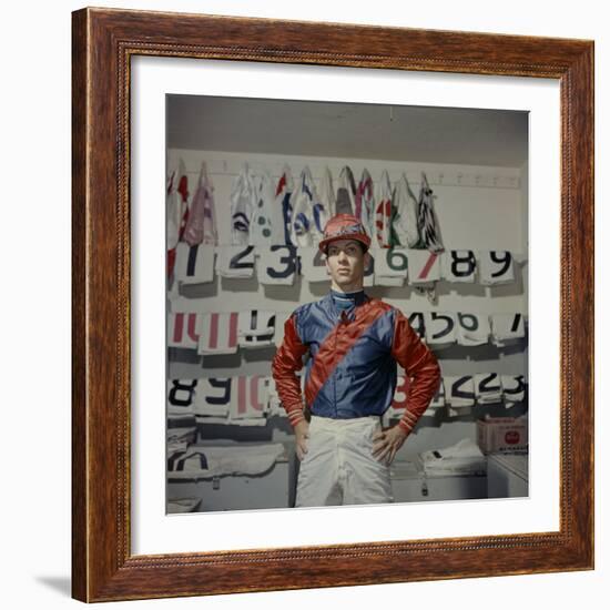 Portrait of Jockey Bill Willie Hartack Jr. 1955-Eliot Elisofon-Framed Photographic Print