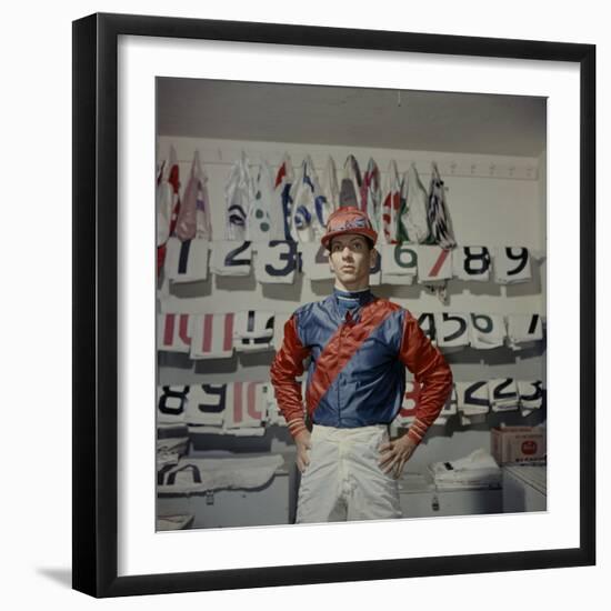 Portrait of Jockey Bill Willie Hartack Jr. 1955-Eliot Elisofon-Framed Photographic Print