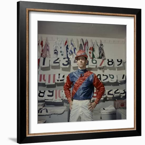 Portrait of Jockey Bill Willie Hartack Jr. 1955-Eliot Elisofon-Framed Photographic Print