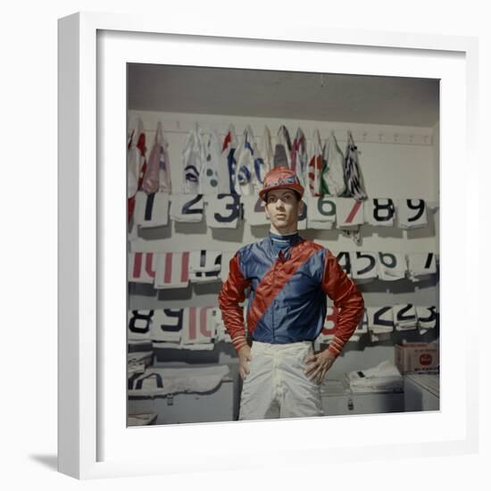 Portrait of Jockey Bill Willie Hartack Jr. 1955-Eliot Elisofon-Framed Photographic Print