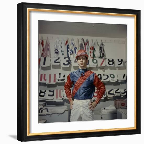 Portrait of Jockey Bill Willie Hartack Jr. 1955-Eliot Elisofon-Framed Photographic Print