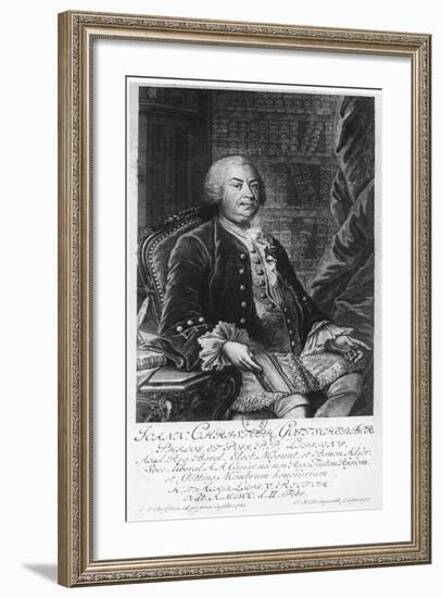 Portrait of Johann Christoph Gottsched-Johann Martin Berningeroth-Framed Giclee Print