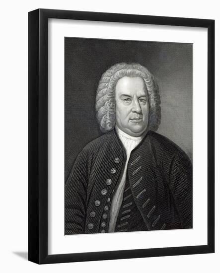 Portrait of Johann Sebastian Bach, German Composer (Engraving)-Elias Gottleib Haussmann-Framed Giclee Print