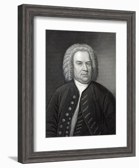 Portrait of Johann Sebastian Bach, German Composer (Engraving)-Elias Gottleib Haussmann-Framed Giclee Print