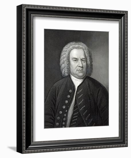 Portrait of Johann Sebastian Bach, German Composer (Engraving)-Elias Gottleib Haussmann-Framed Giclee Print