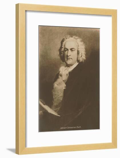 Portrait of Johann Sebastian Bach-null-Framed Art Print