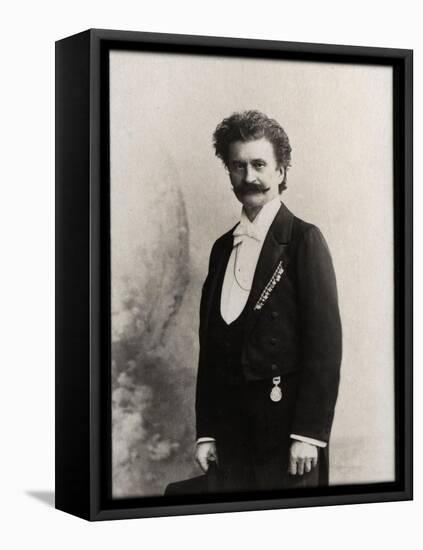 Portrait of Johann Strauss II (1825-1899), Austrian composer-French Photographer-Framed Premier Image Canvas