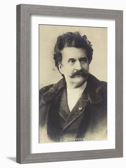 Portrait of Johann Strauss II-null-Framed Photographic Print