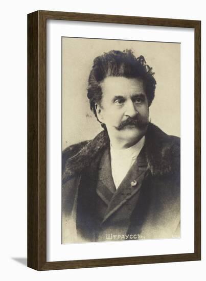 Portrait of Johann Strauss II-null-Framed Photographic Print