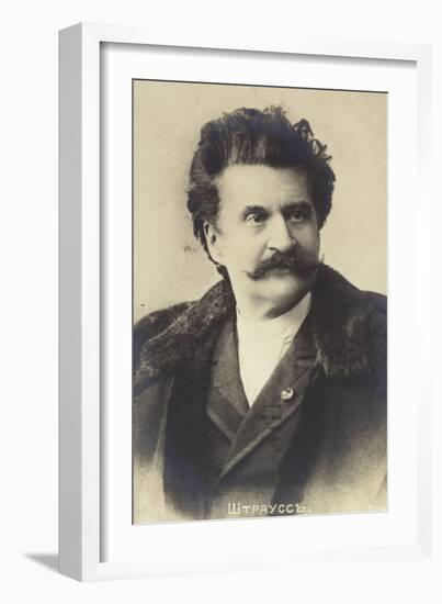 Portrait of Johann Strauss II-null-Framed Photographic Print