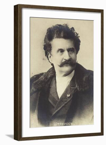 Portrait of Johann Strauss II-null-Framed Photographic Print
